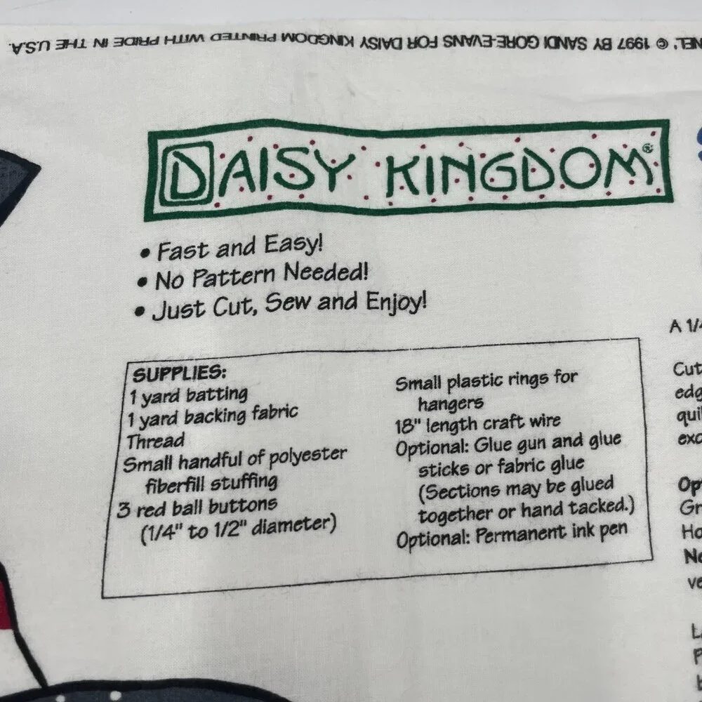 Daisy‎ Kingdom Christmas Door Panel Cut and Sew Snowman Top Hat Wall Hanging Art